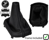 BLACK STITCH LEATHER GEAR GAITER+PLASTIC FRAME FITS CITROEN C3 PICASSO 09-16