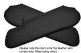 BLACK STITCH 2X SUN VISORS LEATHER COVERS FITS DODGE VIPER SRT-10 2003-2010