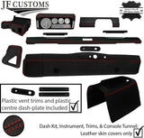 RED STITCH LEATHER COVERS FOR DEFENDER 90 83-06 INTERIOR REUPHOLSTERY MID KIT