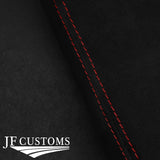 FITS FIAT 500 ABARTH 07-16 DARK RED STITCH SUEDE REAR BOOT TRIM COVER CUSTOM NEW