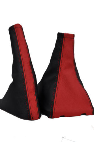 FITS FORD FOCUS 98-04 GEAR&HANDBRAKE GAITER SET REAL LEATHER CUSTOM NEW