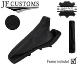 BLACK STITCH LEATHER HANDBRAKE+PLASTIC FRAME FITS SUBARU IMPREZA 2005-2007