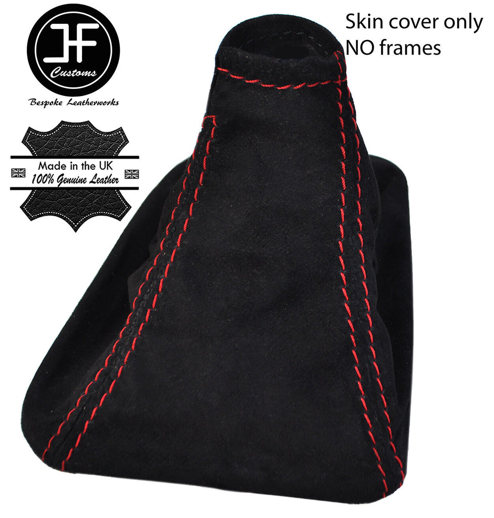 RED STITCHING REAL SUEDE MANUAL GEAR GAITER FITS MERCEDES SPRINTER 2001-2005