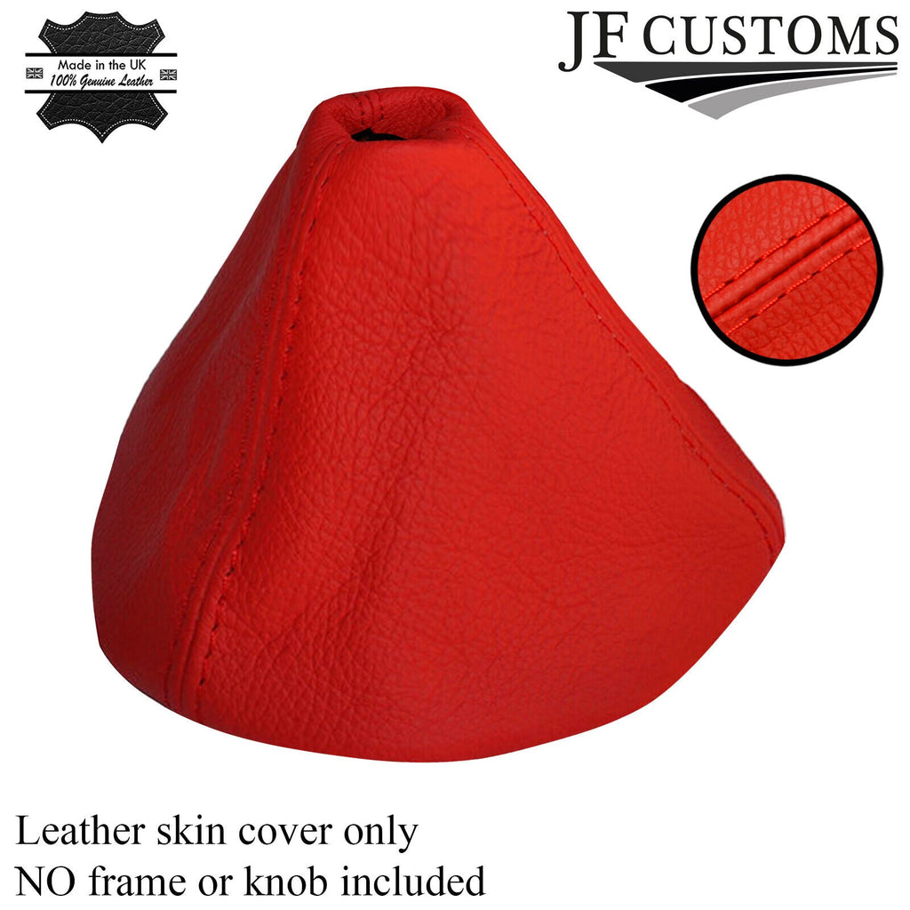 FITS FIAT 500  & 500 ABARTH  2007-2013 GEAR GAITER GENUINE RED  LEATHER