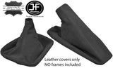DARK GREY REAL SUEDE GEAR & HANDBRAKE GAITER FITS BMW 3 SERIES E36 E46 1991-2005