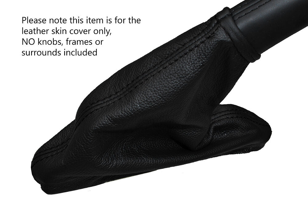 BLACK STITCHING LEATHER SKIN HANDBRAKE GAITER FITS VW BEETLE 2012-2016