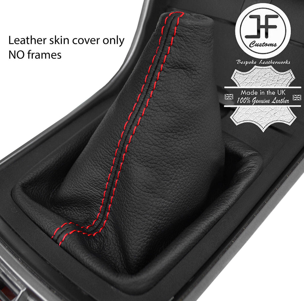 RED STITCHING TOP GRAIN LEATHER MANUAL GEAR GAITER FITS MAZDA 6 2008-2012