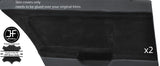 BLACK STITCH 2X REAR DOOR CARD SUEDE COVERS FOR BMW E36 SALOON TOURING STYLE 2
