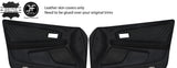 BLACK STITCH 2X FRONT DOOR CARD TRIM LTHR COVER FOR TOYOTA JZX 100 CHASER JF1