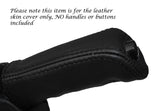 BLACK STITCH LEATHER HANDBRAKE HANDLE SKIN COVER FITS LAND ROVER DEFENDER 07-14