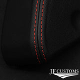 RED STITCH LEATHER GLOVE BOX END TRIM PANEL COVER FOR VW T4 TRANSPORTER