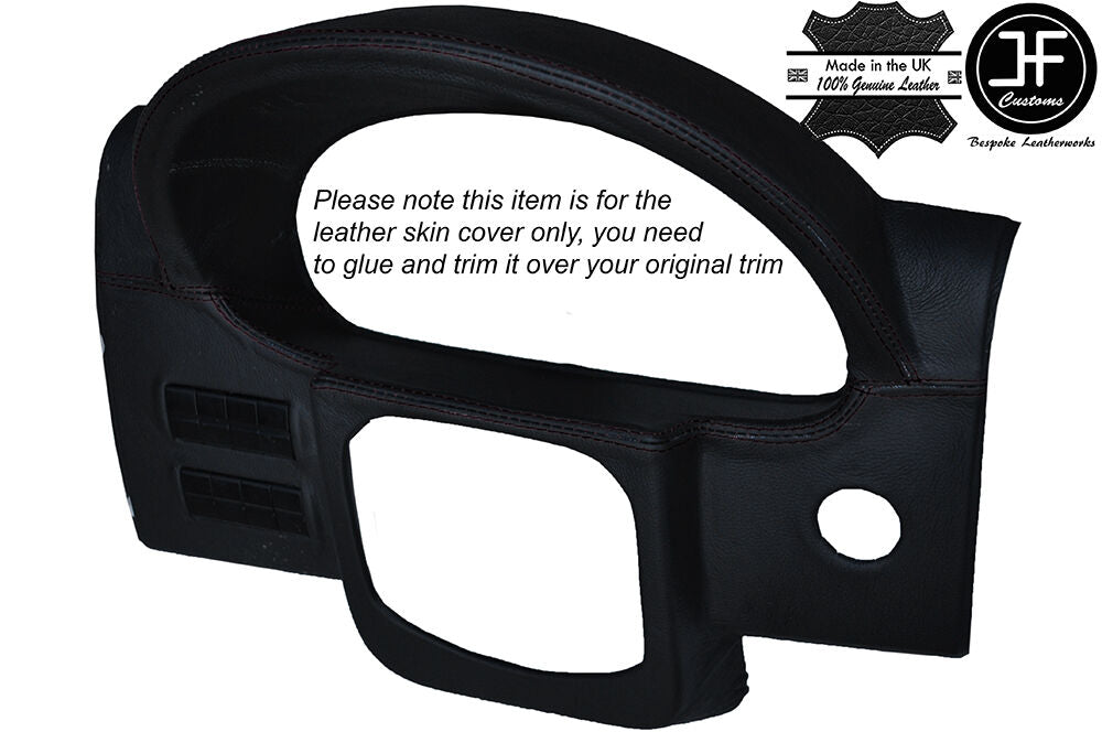 BLACK STITCH SPEEDO DASH TRIM LEATHER COVER FITS MERCEDES SPRINTER MK2 II 06-15