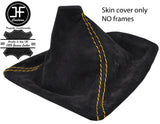 YELLOW STITCHING REAL SUEDE MANUAL GEAR GAITER FOR BMW E90 E91 E92 E93 2006-2013