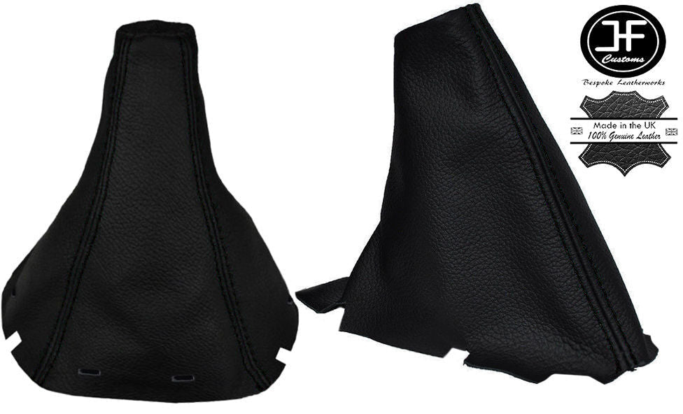 BLACK STITCH FITS NAVARA D40 2006-2012 LEATHER GEAR & HANDBRAKE SET CUSTOM NEW