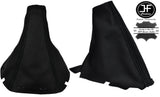 BLACK STITCH FITS NAVARA D40 2006-2012 LEATHER GEAR & HANDBRAKE SET CUSTOM NEW
