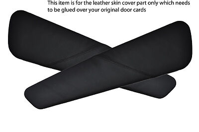 black stitcnig FITS ALFA ROMEO GTV SPIDER 95-05 2X DOOR CARD LEATHER COVERS ONLY