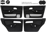 BLACK STITCH 4X DOOR CARD KIT LEATHER COVERS FOR FORD SIERRA RS COSWORTH JF1