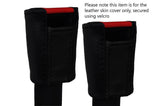 BLACK  LEATHER 2X SEAT BELT LEATHER SKIN COVERS FITS PORSCHE 924 944 1975-1991