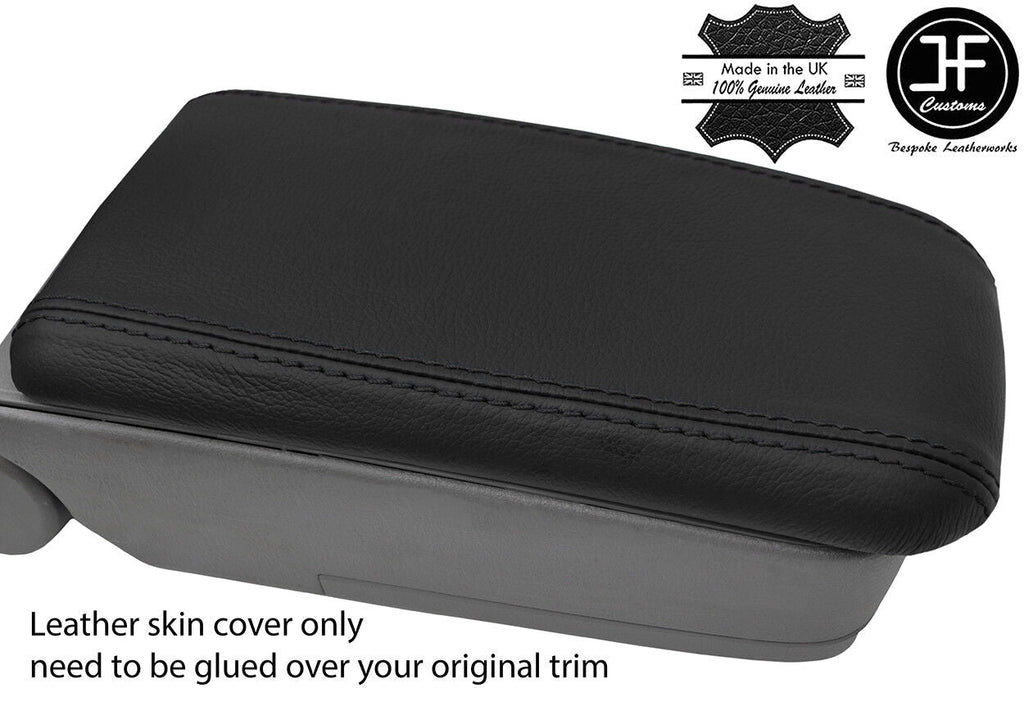 BLACK STITCH REAL LEATHER ARMREST LID COVER FITS SUBARU FORESTER SG9 2006-2008
