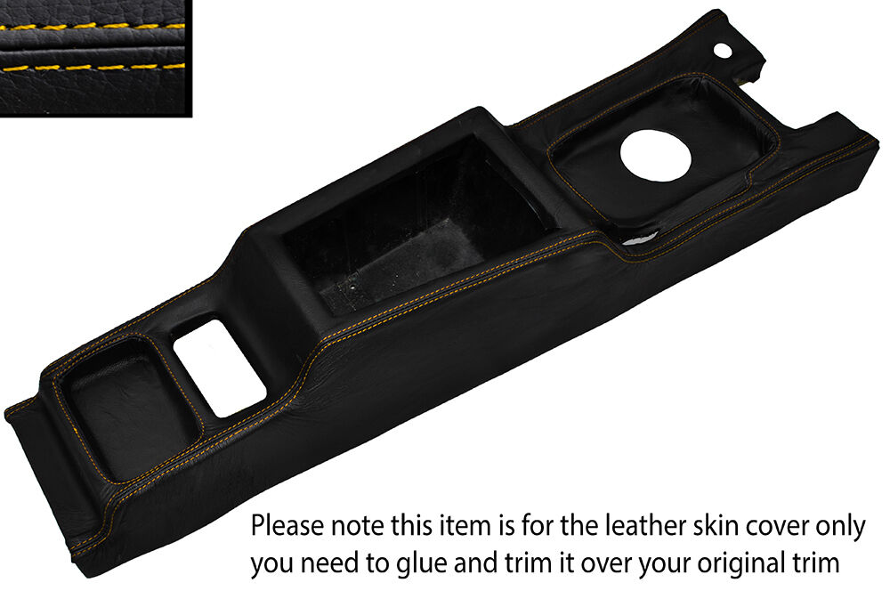 YELLOW STITCH CENTER CONSOLE LEATHER SKIN COVER FITS RELIANT SCIMITAR CUSTOM NEW