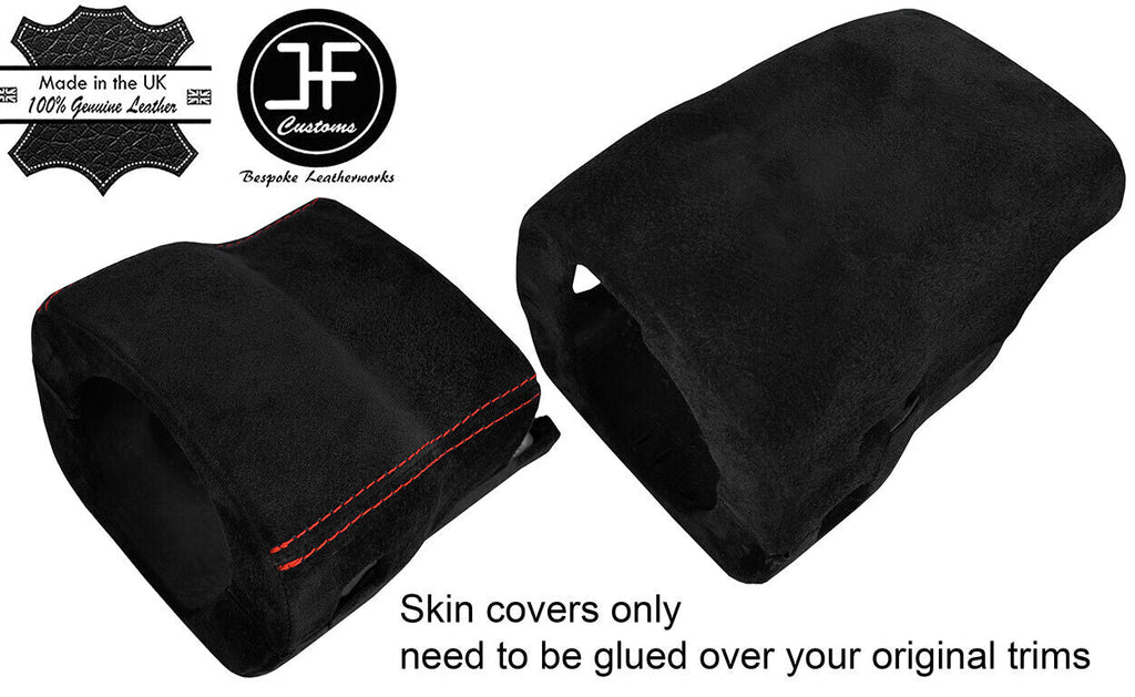 RED STITCH STEERING SHROUD COLUMN SUEDE COVER FOR LEXUS IS200 IS300 98-05