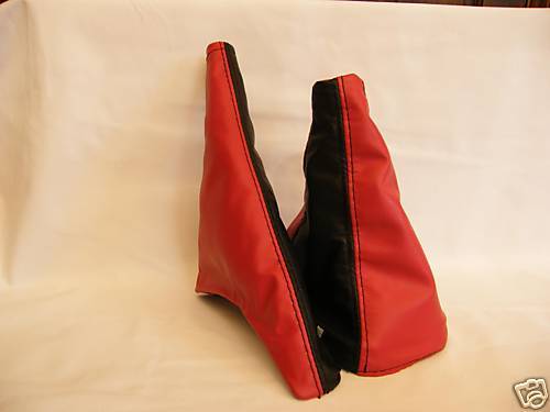 FITS PEUGEOT  307 BLACK LEATHER GEAR &  HANDBRAKE GAITER CUSTOM NEW MADE IN UK