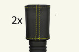 yellow stitch FITS BMW 3 SERIES E46 98-2006  2X FRONT SEAT BELT STALK  COVERS