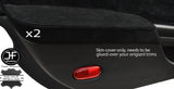 BLACK STITCH 2X DOOR ARMREST SUEDE COVERS FITS 350Z Z33 07-2009 FACELIFT