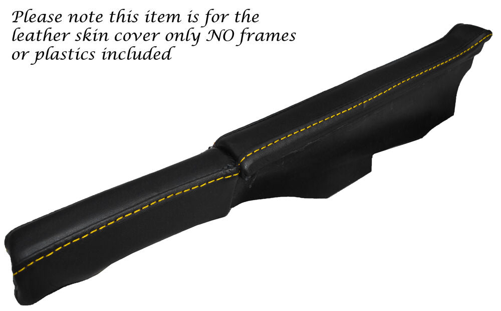 YELLOW STITCH HANDBRAKE HANDLE COVER & BASE COVER FITS AUDI 80 S2 CABRIO 91-99
