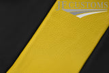 YELLOW & BLACK LEATHER 2X DOOR CARD TRIM INSERT COVERS FITS LOTUS ELAN M100 JF1