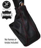 RED STITCHING MANUAL LEATHER GEAR GAITER FITS SKODA FABIA 2014-2016 CUSTOM NEW