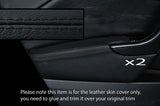 BLACK STICH 2X FRONT DOOR ARMREST COVER FITS VAUXHALL OPEL ASTRA J MK6 09-15 5DR