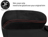 RED STITCH SUEDE ARMREST COVER FITS TOYOTA RAV 4 2006-2012 CUSTOM NEW MADE IN UK