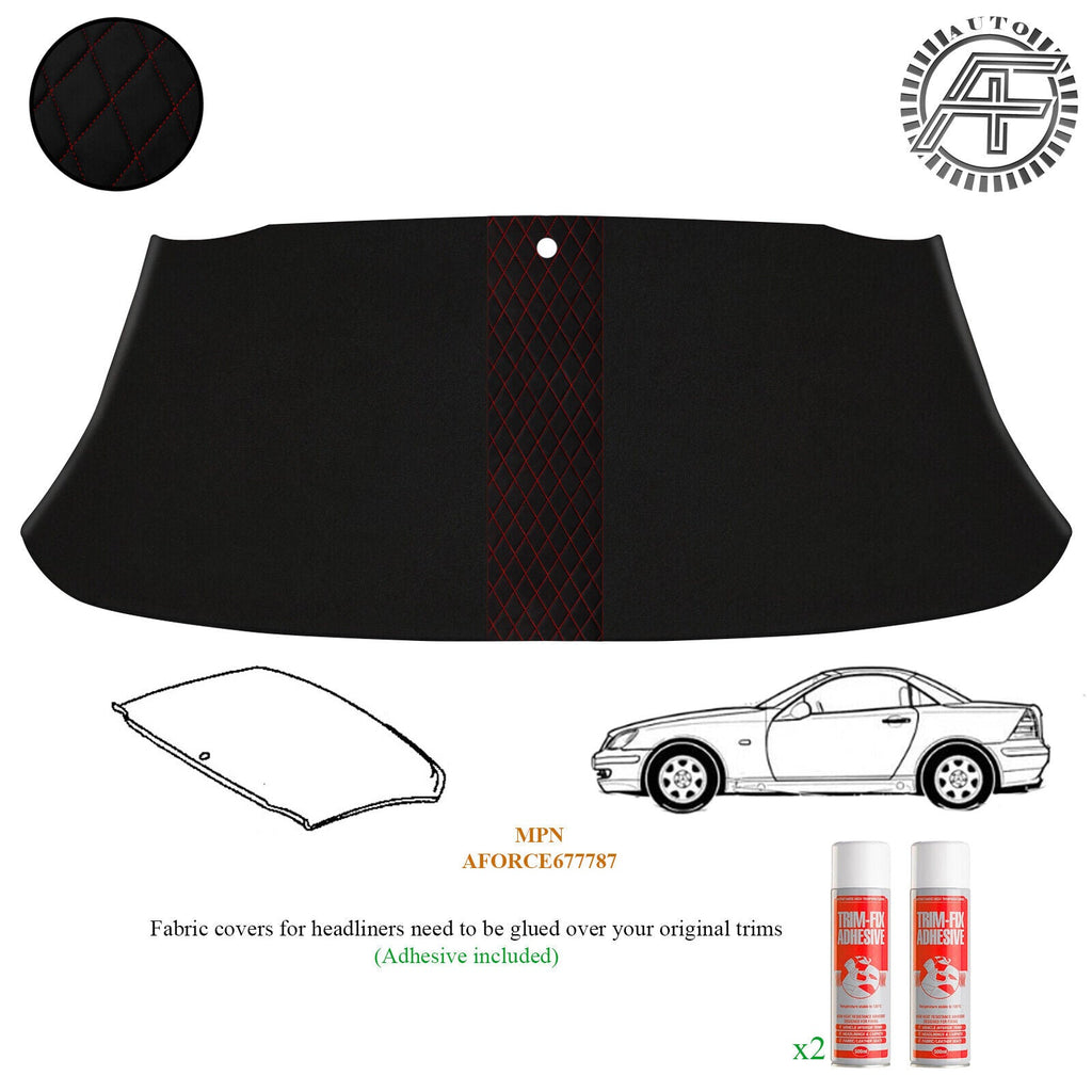 LUXE SUEDE HEADLINER COVER FITS MERCEDES SLK R170 1998-2004 CUSTOM NEW