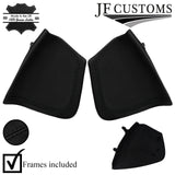 BLACK STITCH LEATHER 2X DASH END TRIM COVER + FRAMES FITS PORSCHE 911 997 05-12