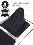 BLACK & BLACK STRIPE LEATHER GEAR GAITER FITS LAND ROVER FREELANDER 2 2013-2015