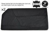BLACK STITCH 2X FRONT DOOR CARD LEATHER COVER FITS TRIUMPH VITESSE CONVERTIBLE