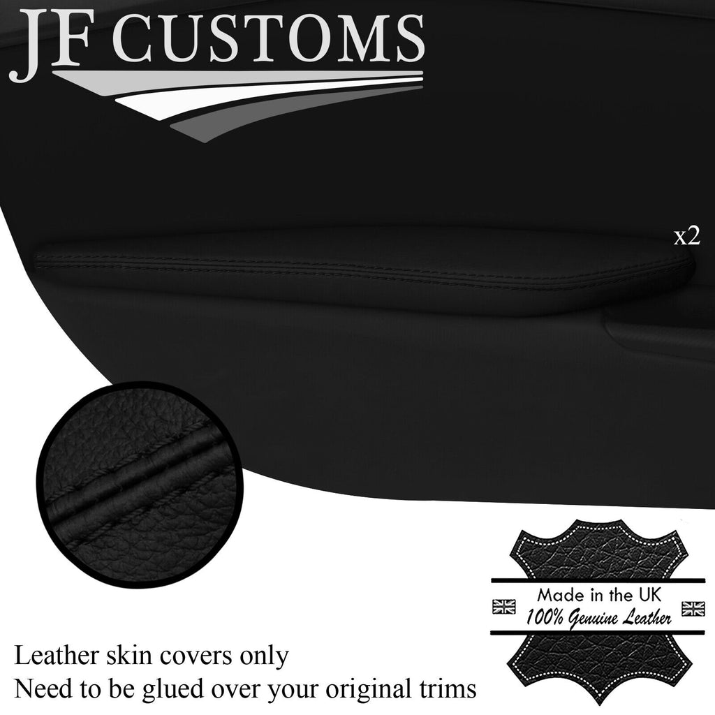 BLACK STITCH LEATHER 2X DOOR ARMREST COVERS FITS MAZDA MX5 MK4 ND 15-20