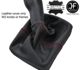 RED STITCH MANUAL TOP GRAIN LEATHER GEAR GAITER FOR VW NEW BEETLE 1998-2011