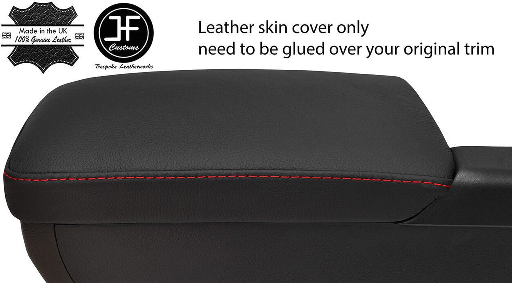 RED STITCH TOP GRAIN LEATHER ARMREST COVER FITS LEXUS CT200H CT 200H 10-18