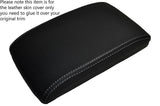 WHITE STITCHING LEATHER ARMREST LID SKIN COVER FITS SUBARU LEGACY 2006-2009 2L
