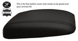 BLACK STITCHING ARMREST LID REAL LEATHER COVER FITS HYUNDAI SONATA 2002-2005