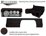 RED STITCH LEATHER COVERS FOR DEFENDER 90 83-06 INTERIOR REUPHOLSTERY MID KIT