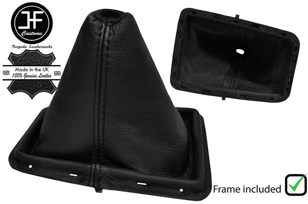 BLACK STITCHING LEATHER MANUAL GEAR+ PLASTIC FRAME FITS PEUGEOT 407 2004-2010