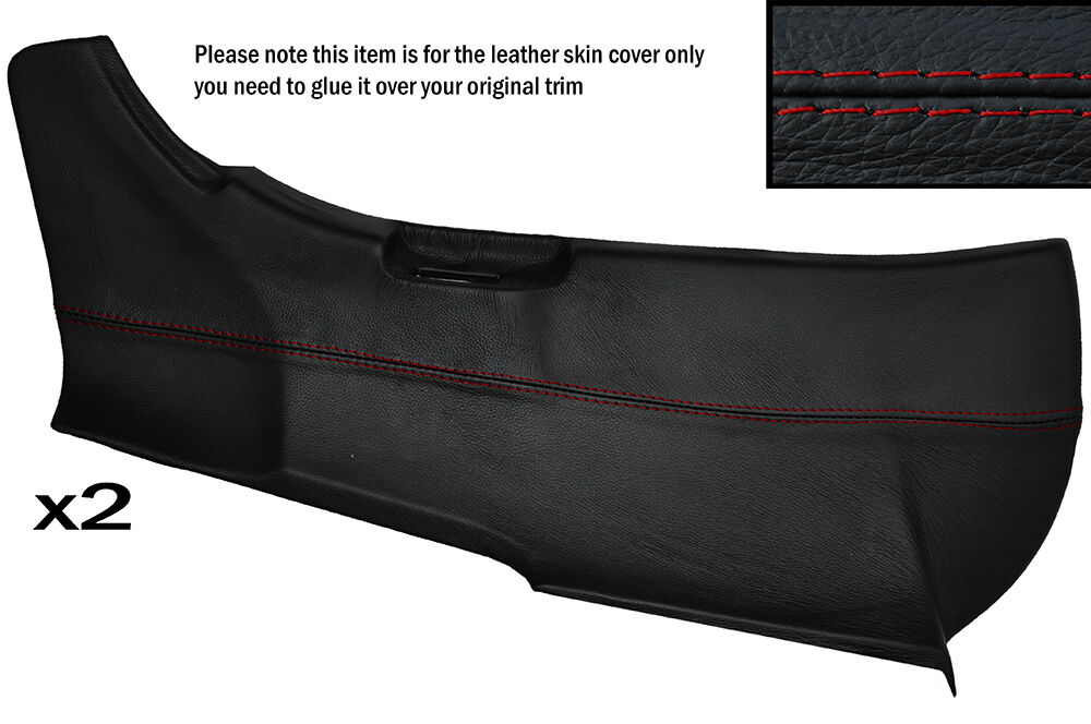 RED STITCH 2X SIDE GARNISH PILLAR LEATHER SKIN COVERS FITS HONDA S2000 99-09