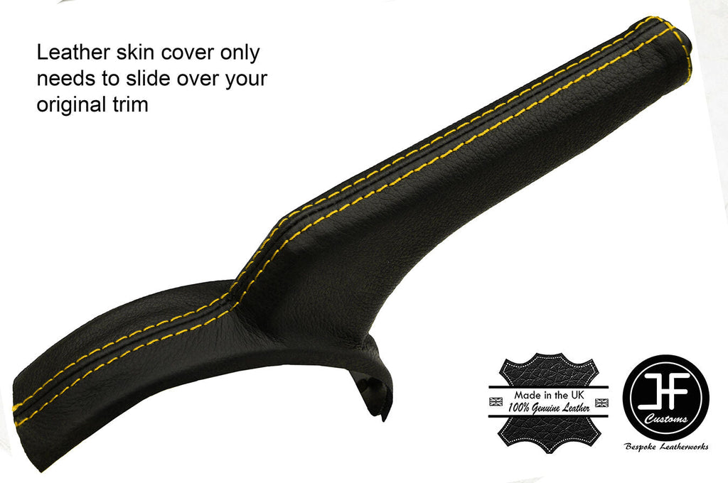 YELLOW STITCHING REAL LEATHER HANDBRAKE GAITER FITS NOTE E11 2006-2012