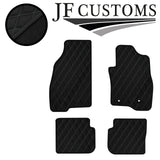 GREY DIAMOND STITCH VINYL 4X TAILORED FLOOR CARPETS FOR FIAT PUNTO EVO 10-12