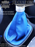 L BLUE LEATHER MANUAL GEAR GAITER FITS PEUGEOT 107 CITROEN C1 TOYOTA AYGO 09-14