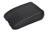 FITS MITSUBISHI CARISMA orange stitch LEATHER ARMREST COVER CUSTOM NEW