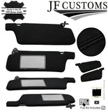 BLACK CROSS STITCH 2X SUN VISOR COVERS FOR NISSAN SKYLINE R34 GTR GT-T 99-02